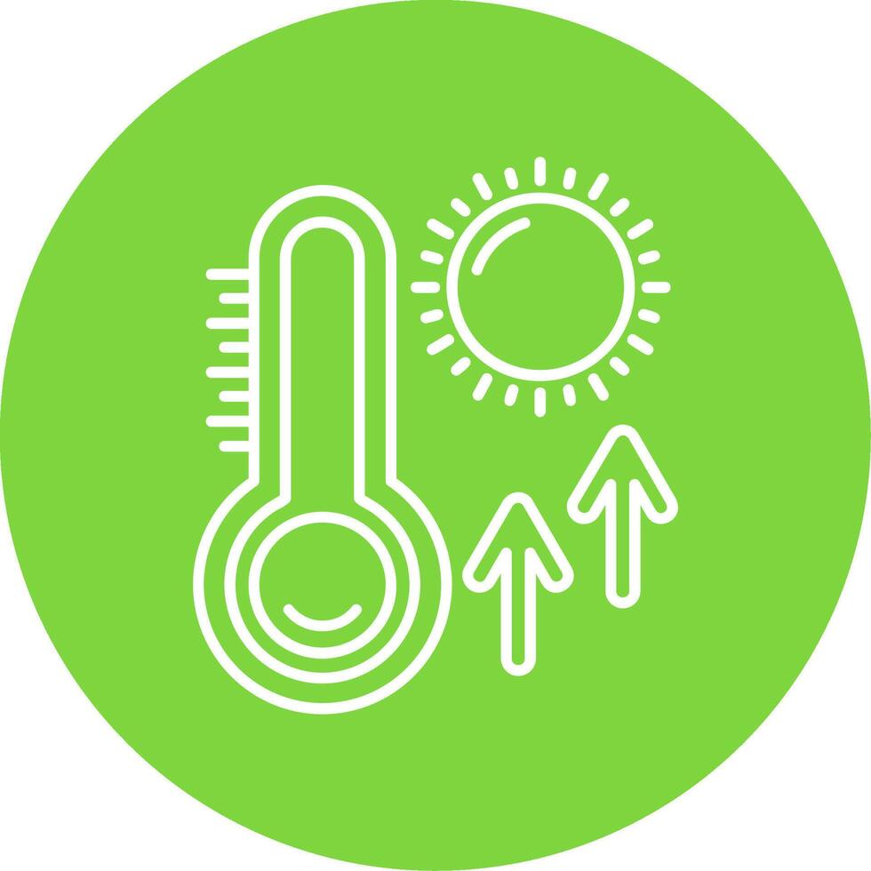 Thermometer Linear Circle Multicolor Design Icon vector