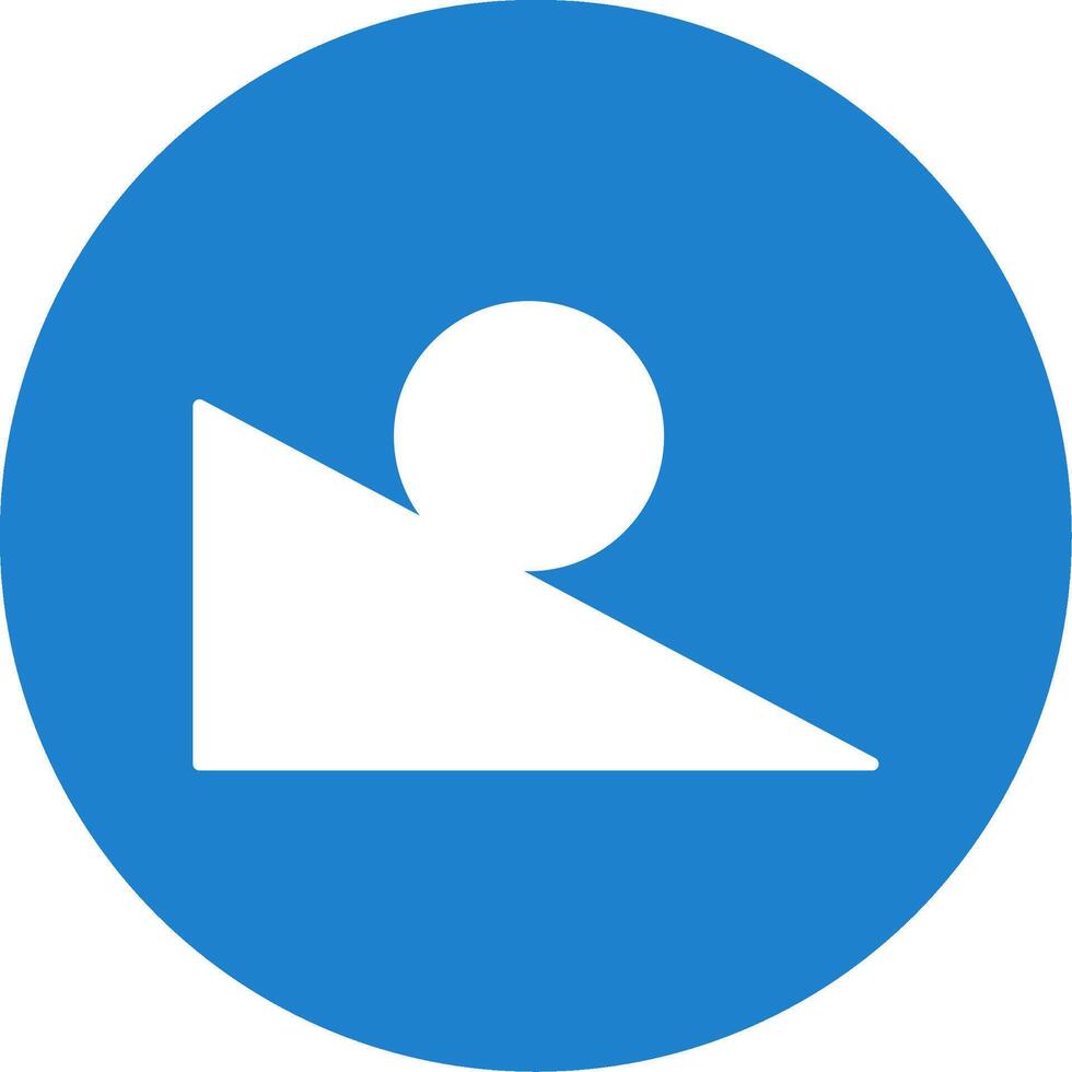 Ramp Glyph Circle Icon vector