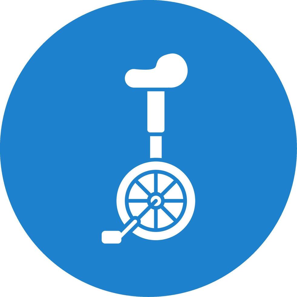 Unicycle Glyph Circle Icon vector