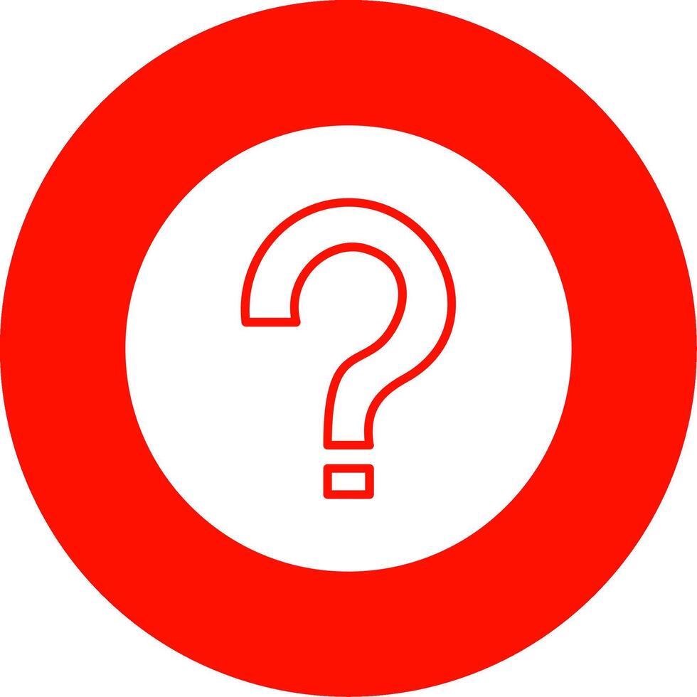 Question Glyph Circle Icon vector