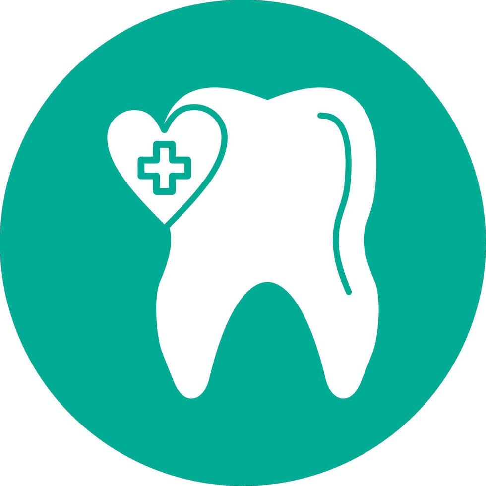 Oral Health Glyph Circle Icon vector
