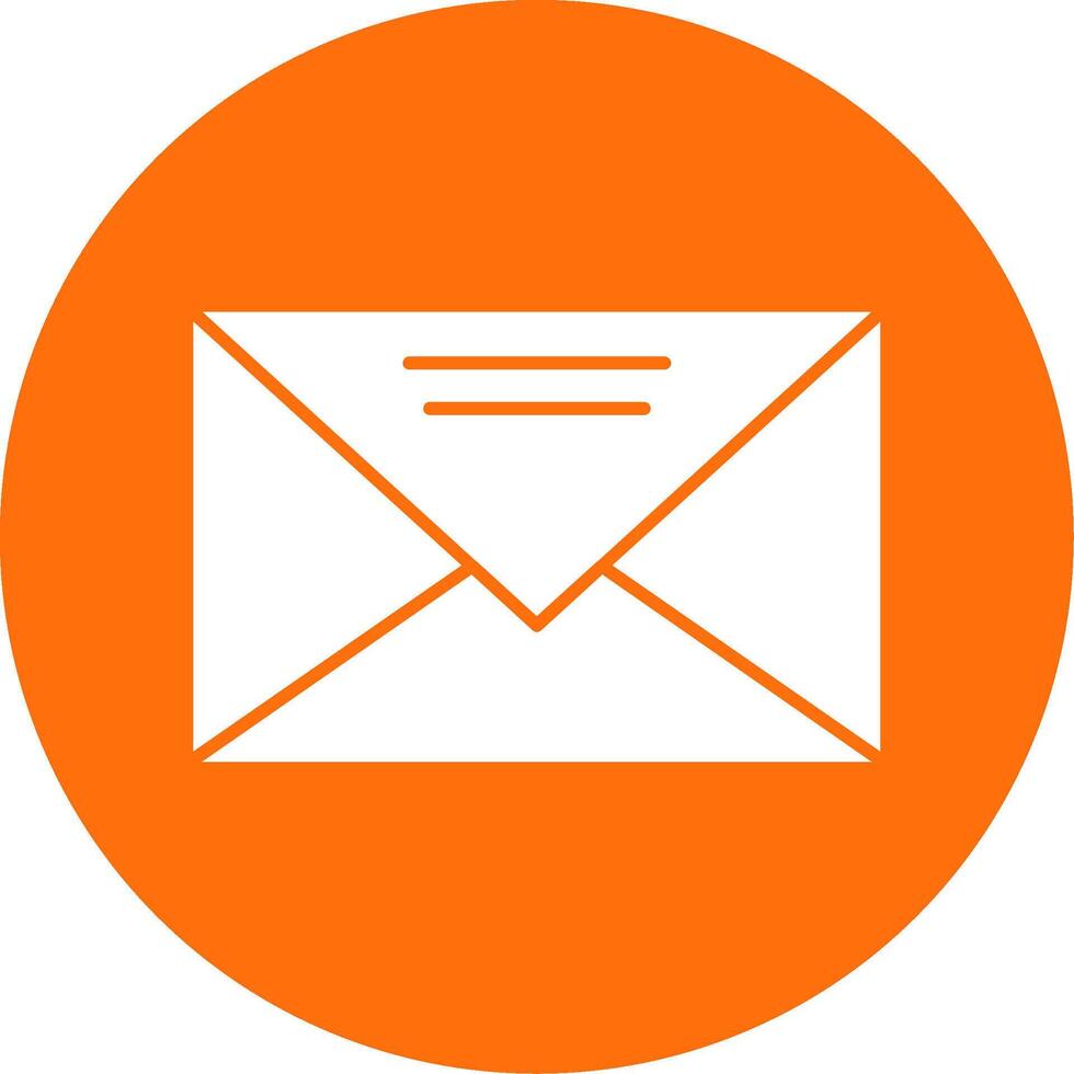Mail Glyph Circle Icon vector