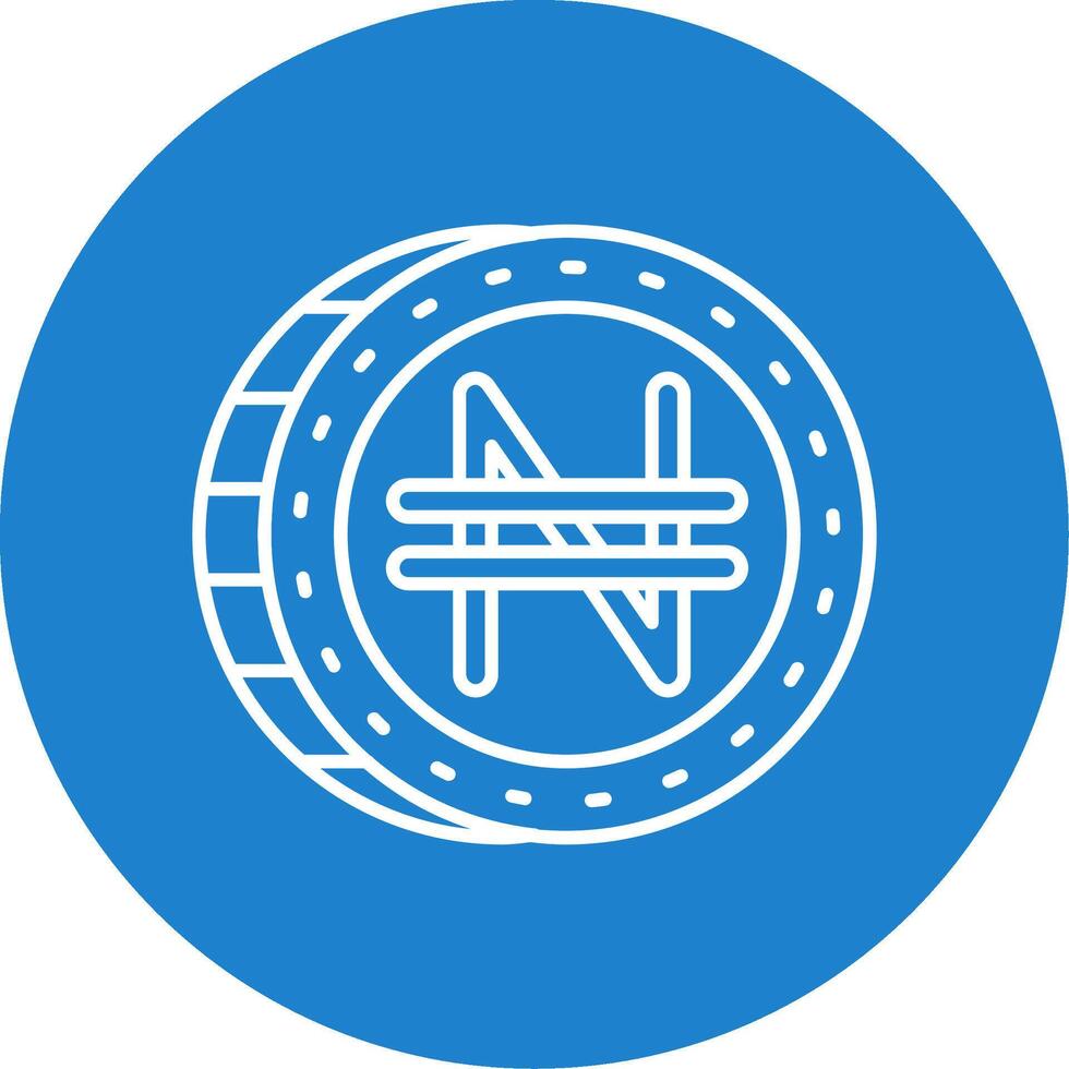 Namecoin Linear Circle Multicolor Design Icon vector