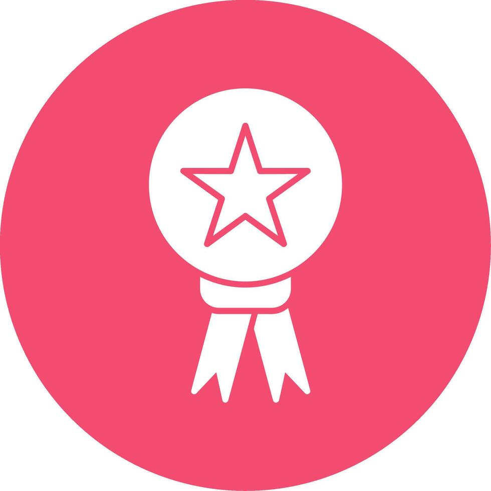 Star Medal Glyph Circle Icon vector