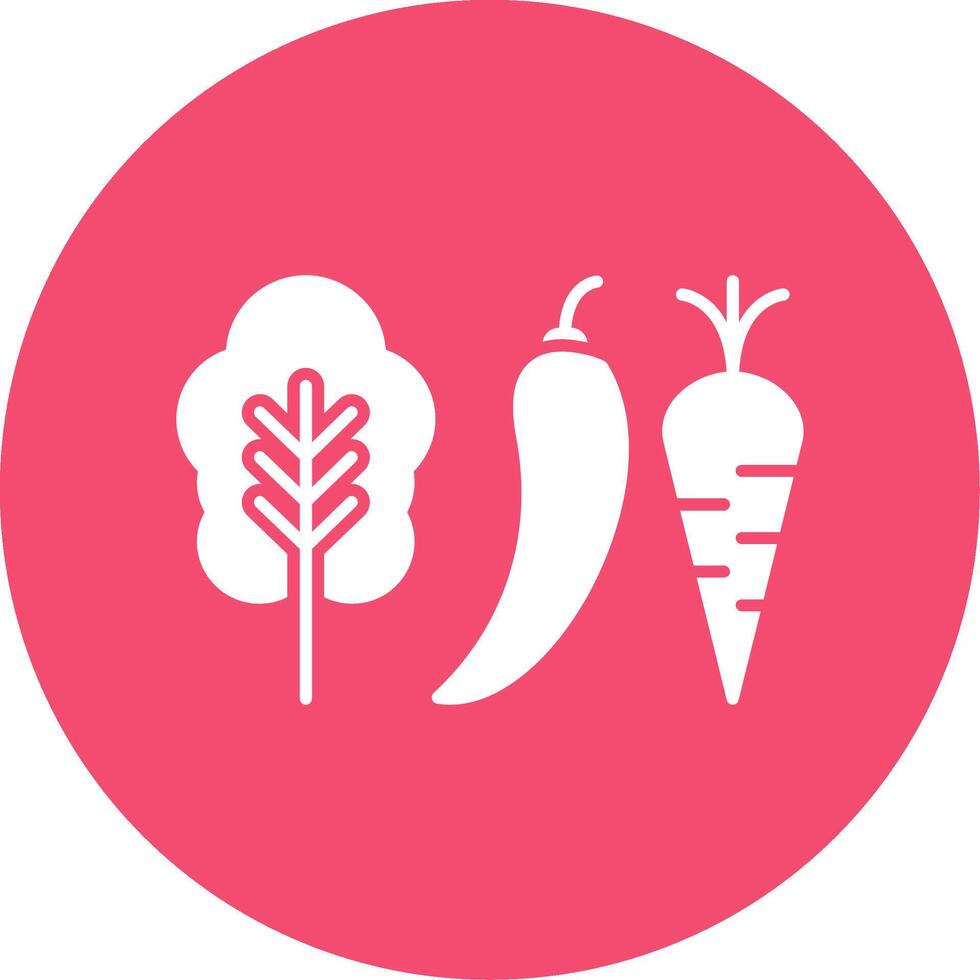 Vegetables Glyph Circle Icon vector