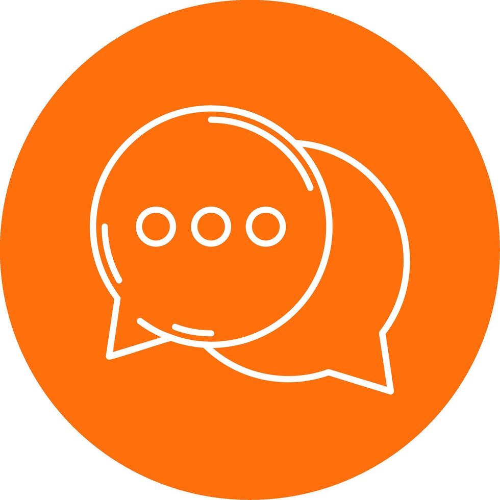 Speech bubbles Linear Circle Multicolor Design Icon vector