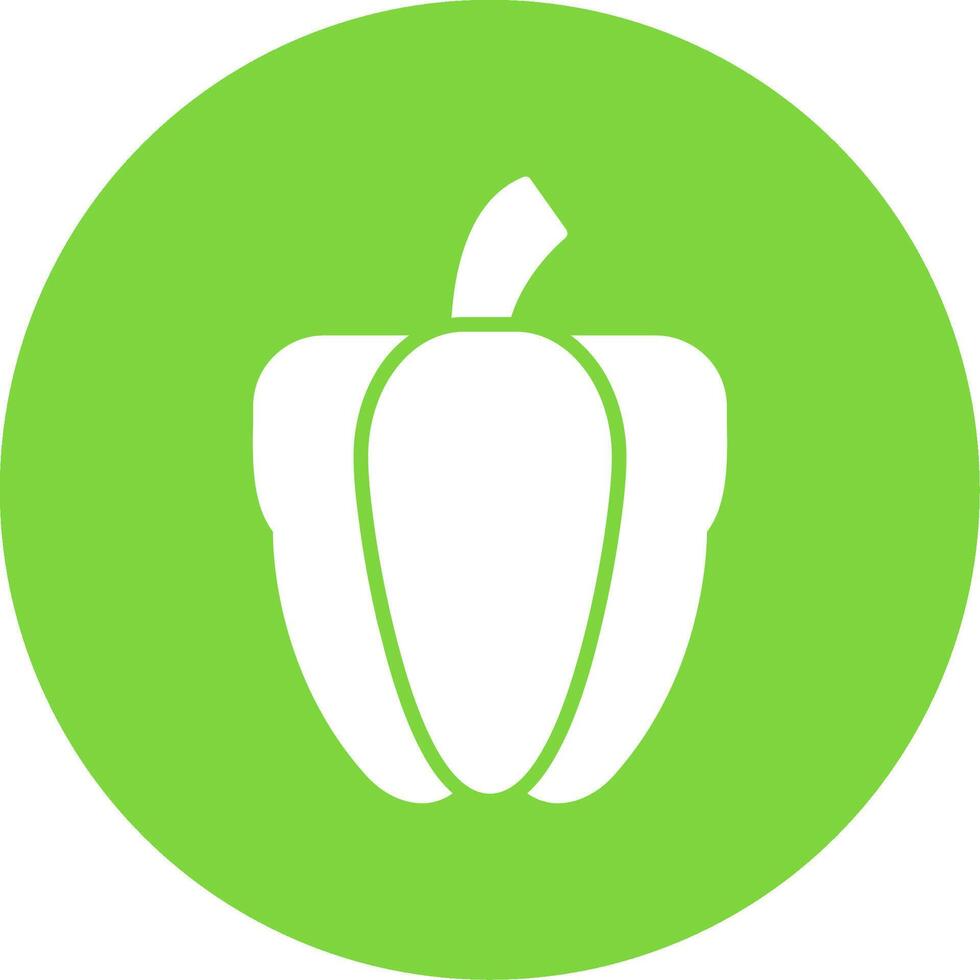 Capsicum Glyph Circle Icon vector