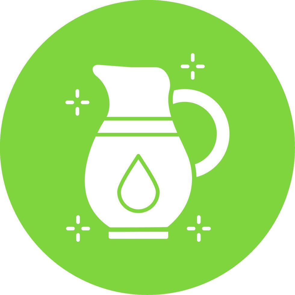 Jug Glyph Circle Icon vector