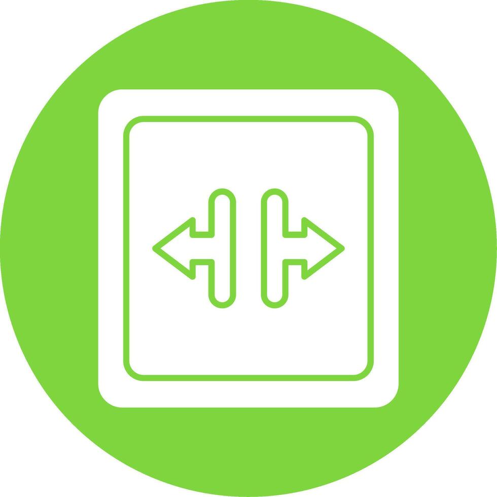Width Glyph Circle Icon vector