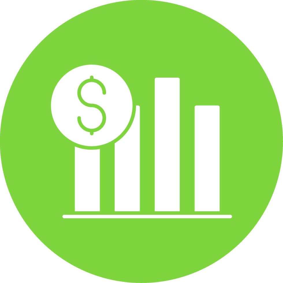 Sales Glyph Circle Icon vector