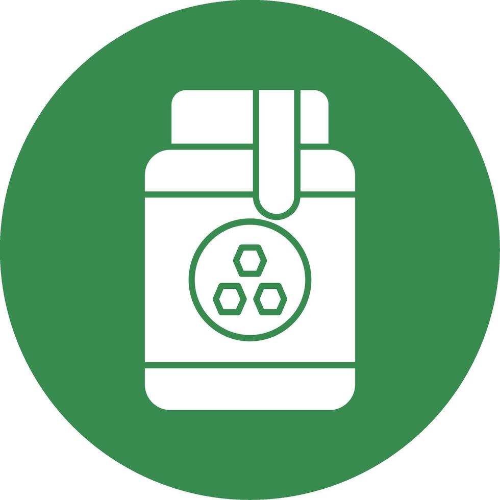 Honey Jar Glyph Circle Icon vector