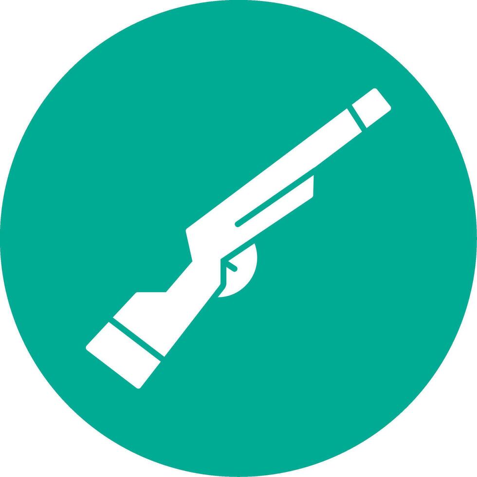 Shotgun Glyph Circle Icon vector