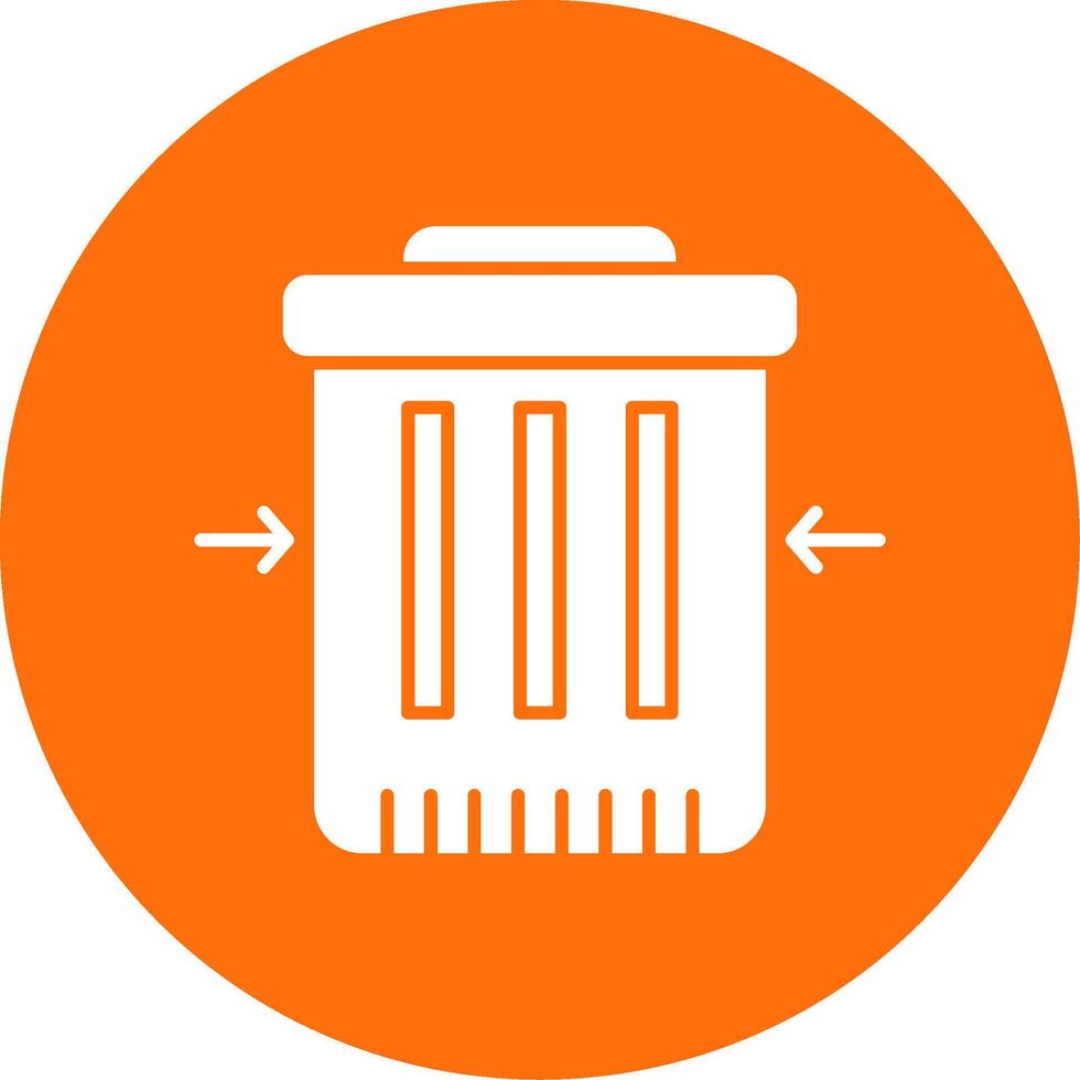 Waste Reduction Glyph Circle Icon vector