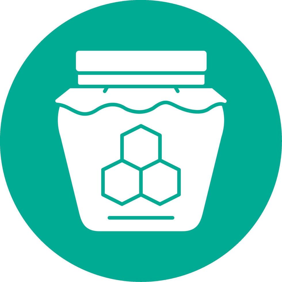 Honey Glyph Circle Icon vector