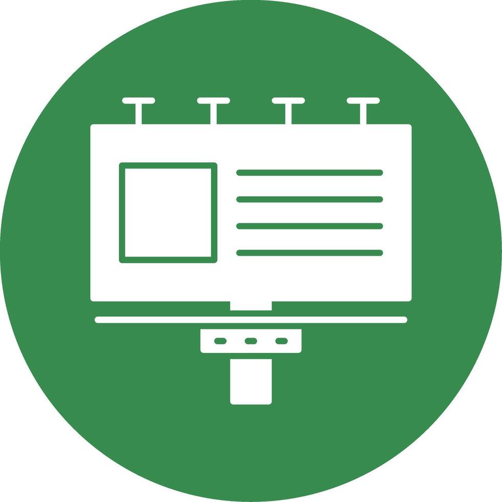 Billboards Glyph Circle Icon vector