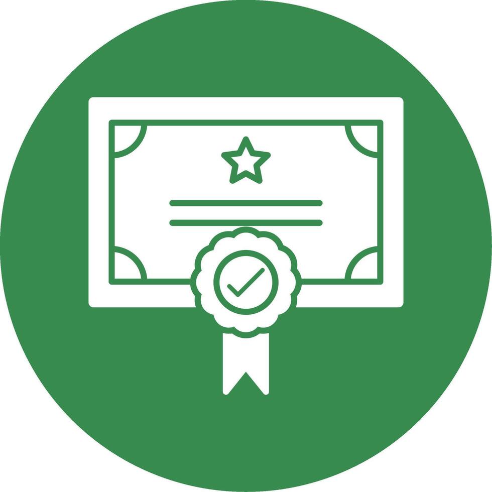 Qualify Glyph Circle Icon vector