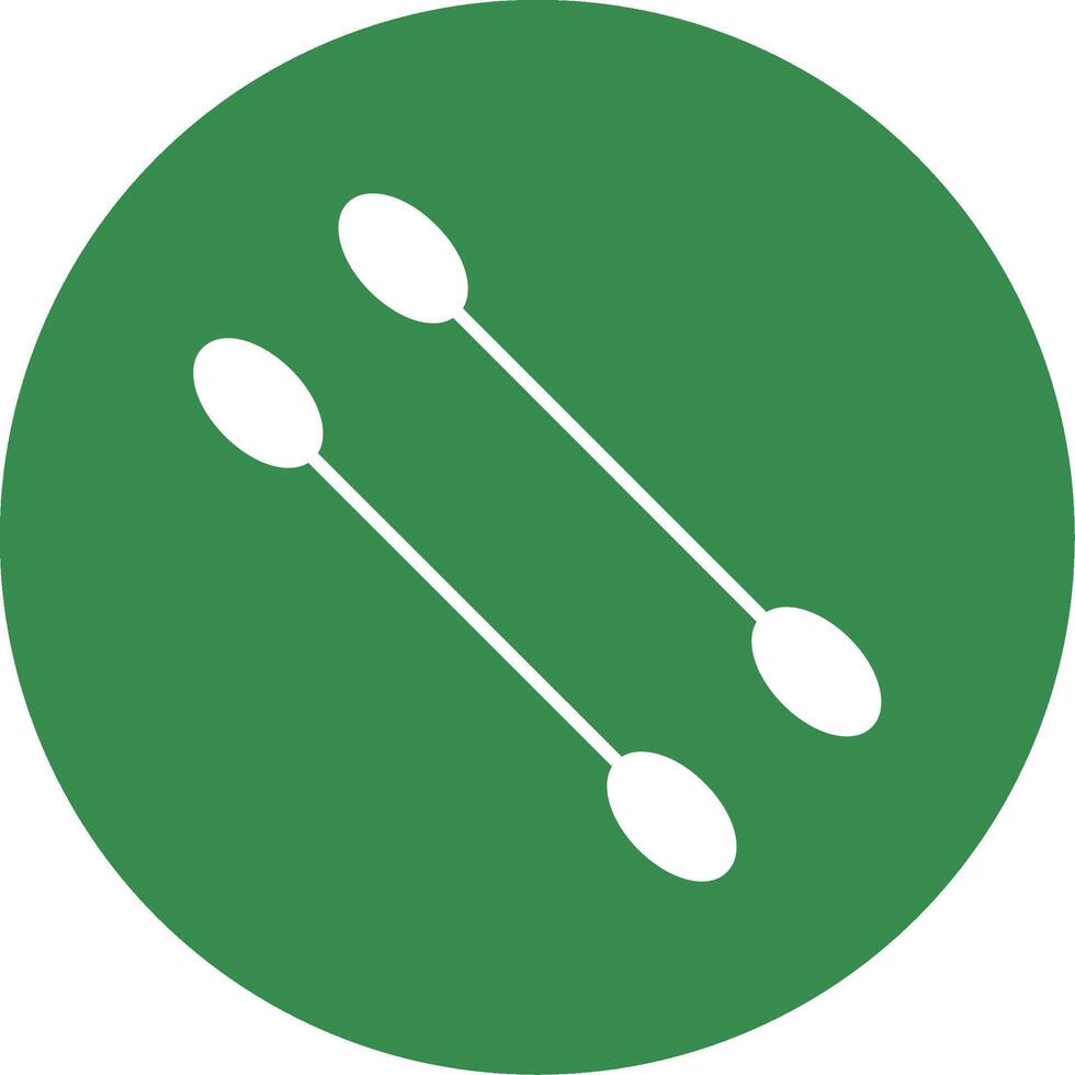 Cotton Swabs Glyph Circle Icon vector