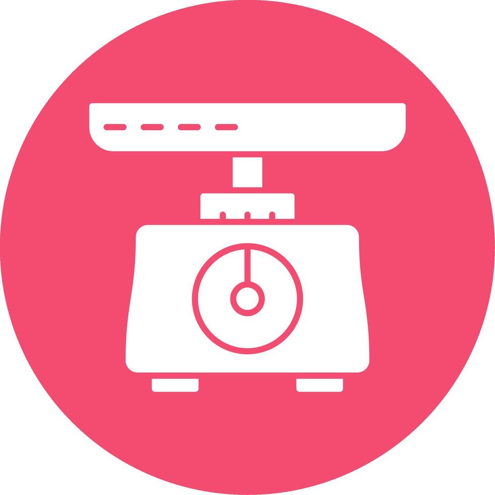 Weighing Scale Glyph Circle Icon vector