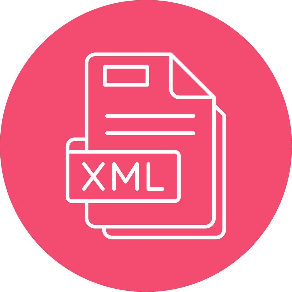 Xml Linear Circle Multicolor Design Icon vector