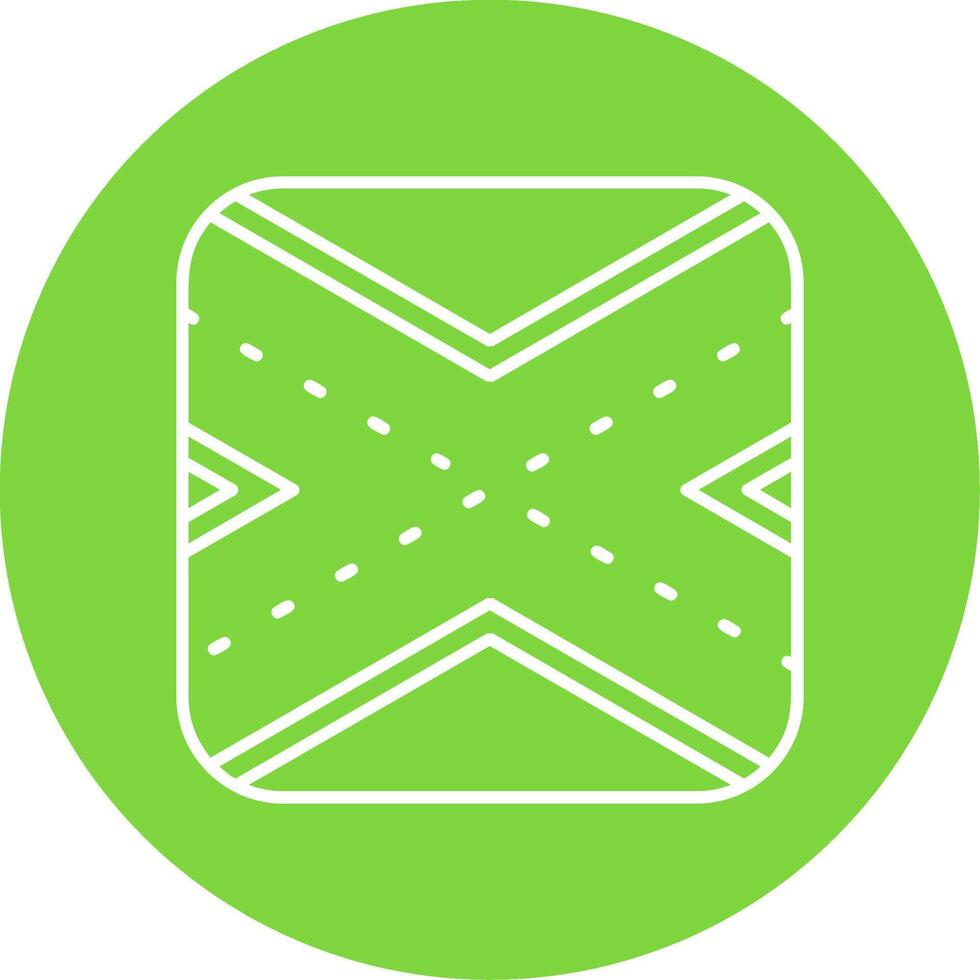 Runway Linear Circle Multicolor Design Icon vector