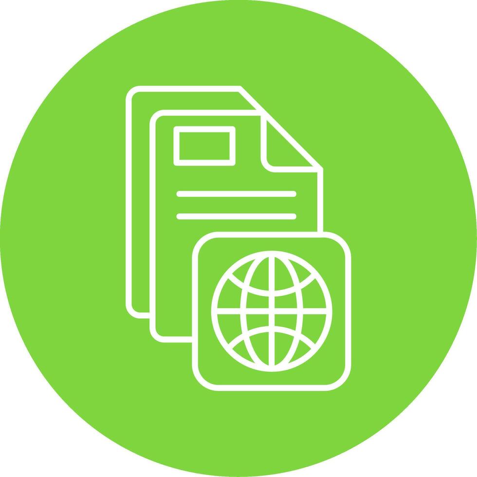 Internet Linear Circle Multicolor Design Icon vector