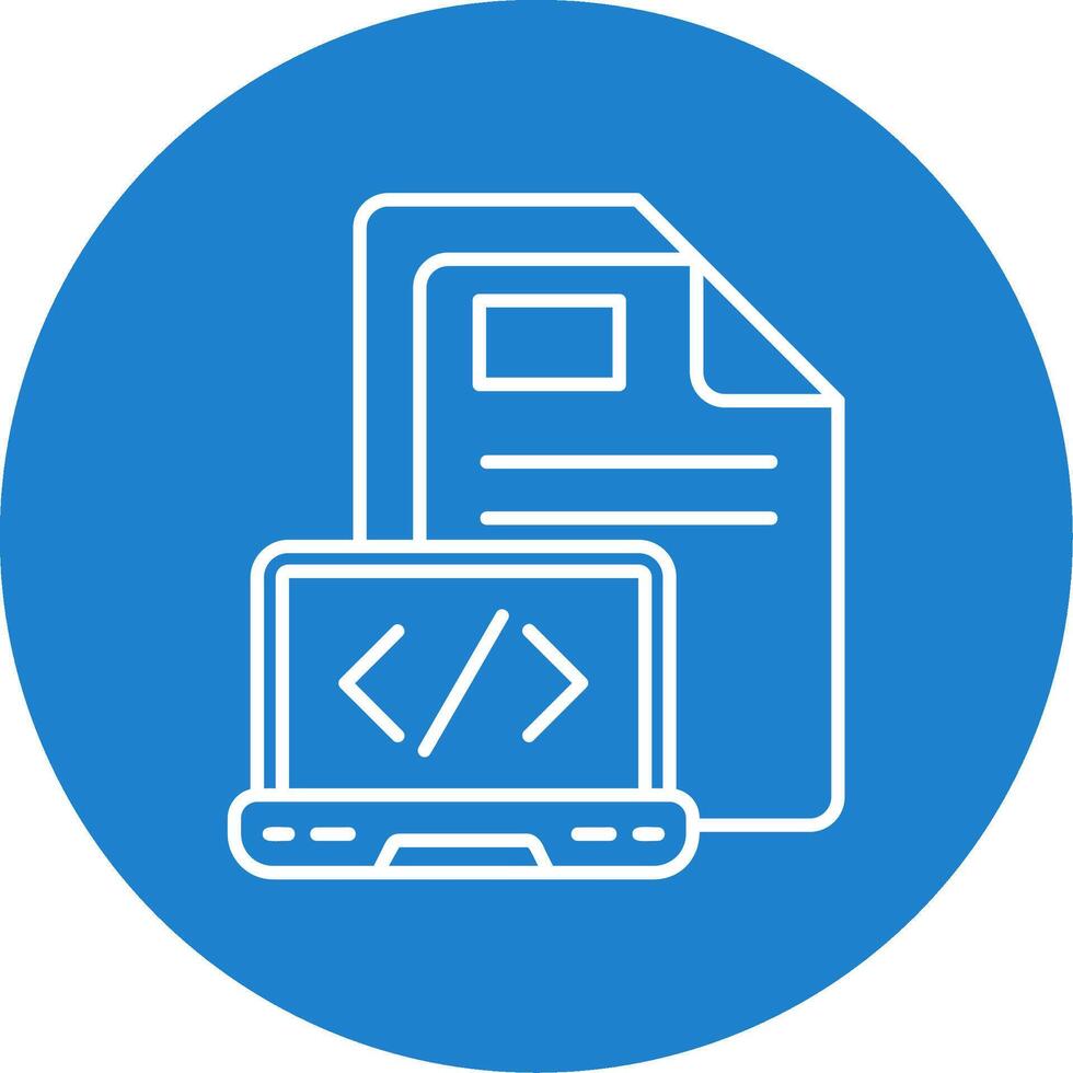 Coding Linear Circle Multicolor Design Icon vector