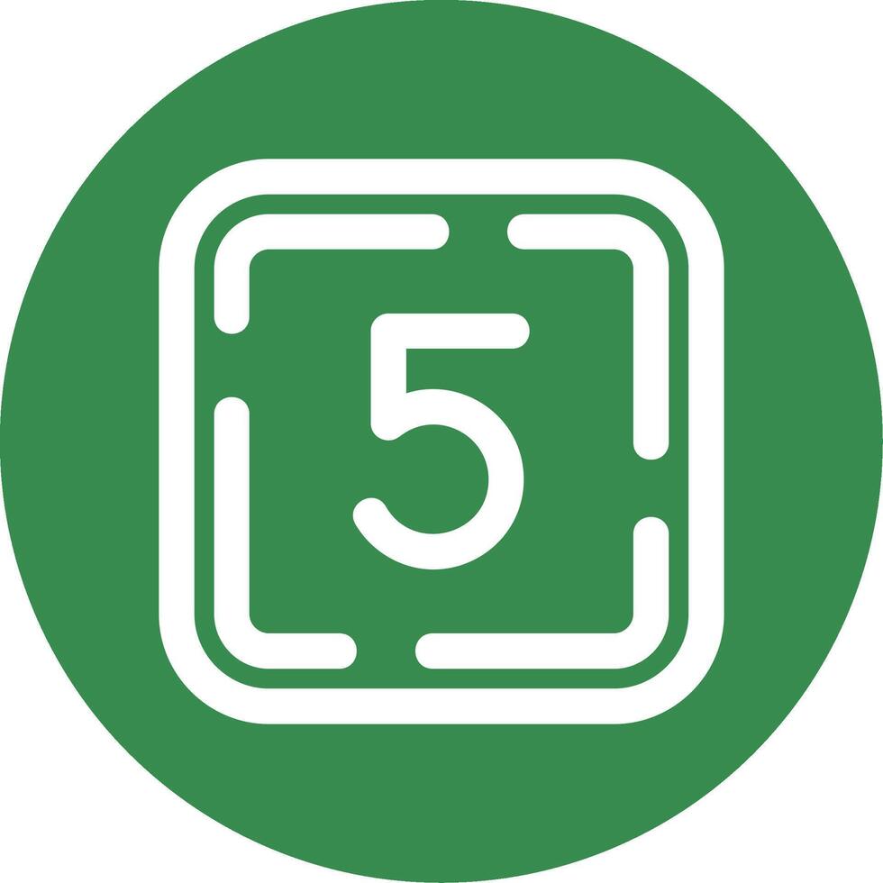 Five Linear Circle Multicolor Design Icon vector