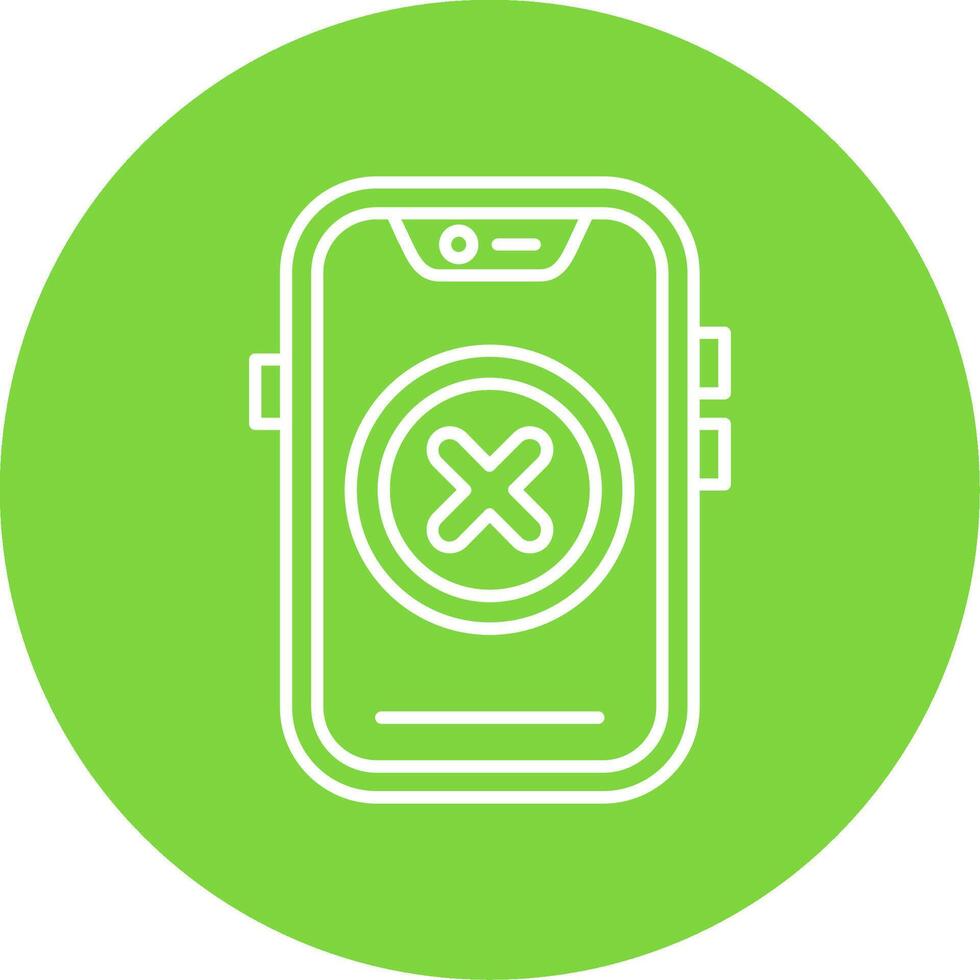 Cancel Linear Circle Multicolor Design Icon vector