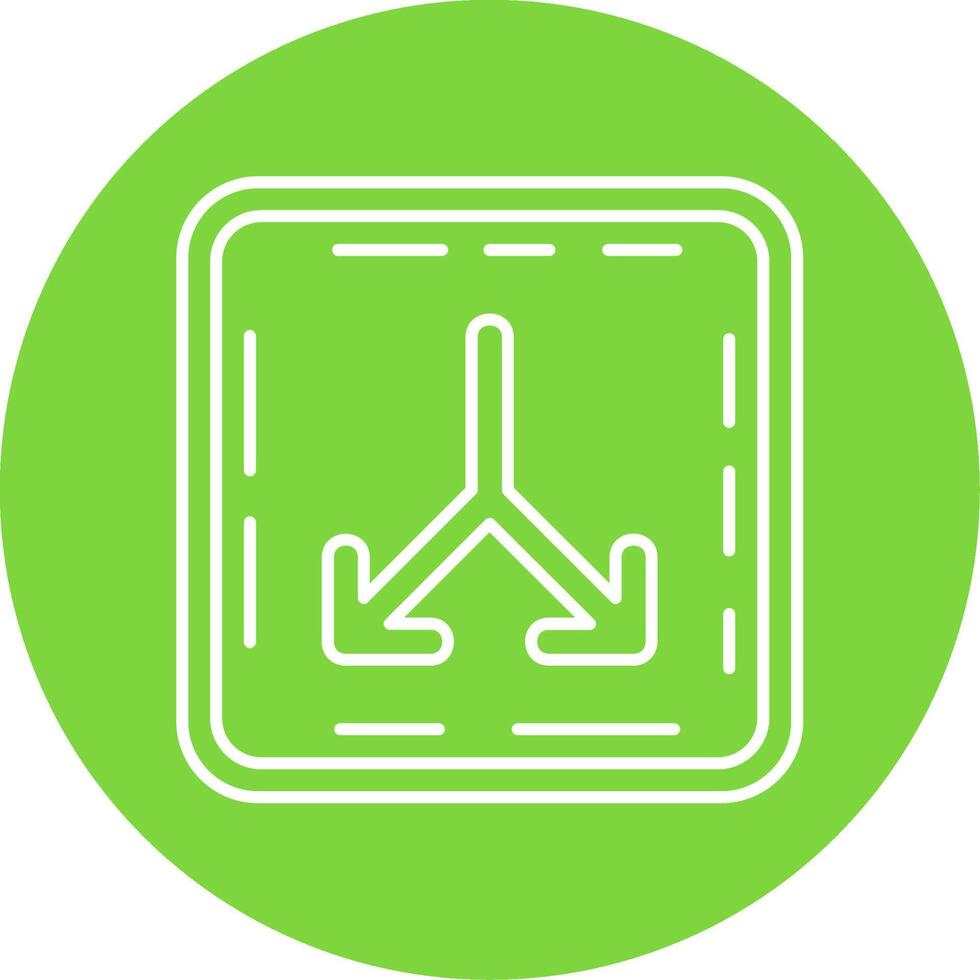 Split Linear Circle Multicolor Design Icon vector
