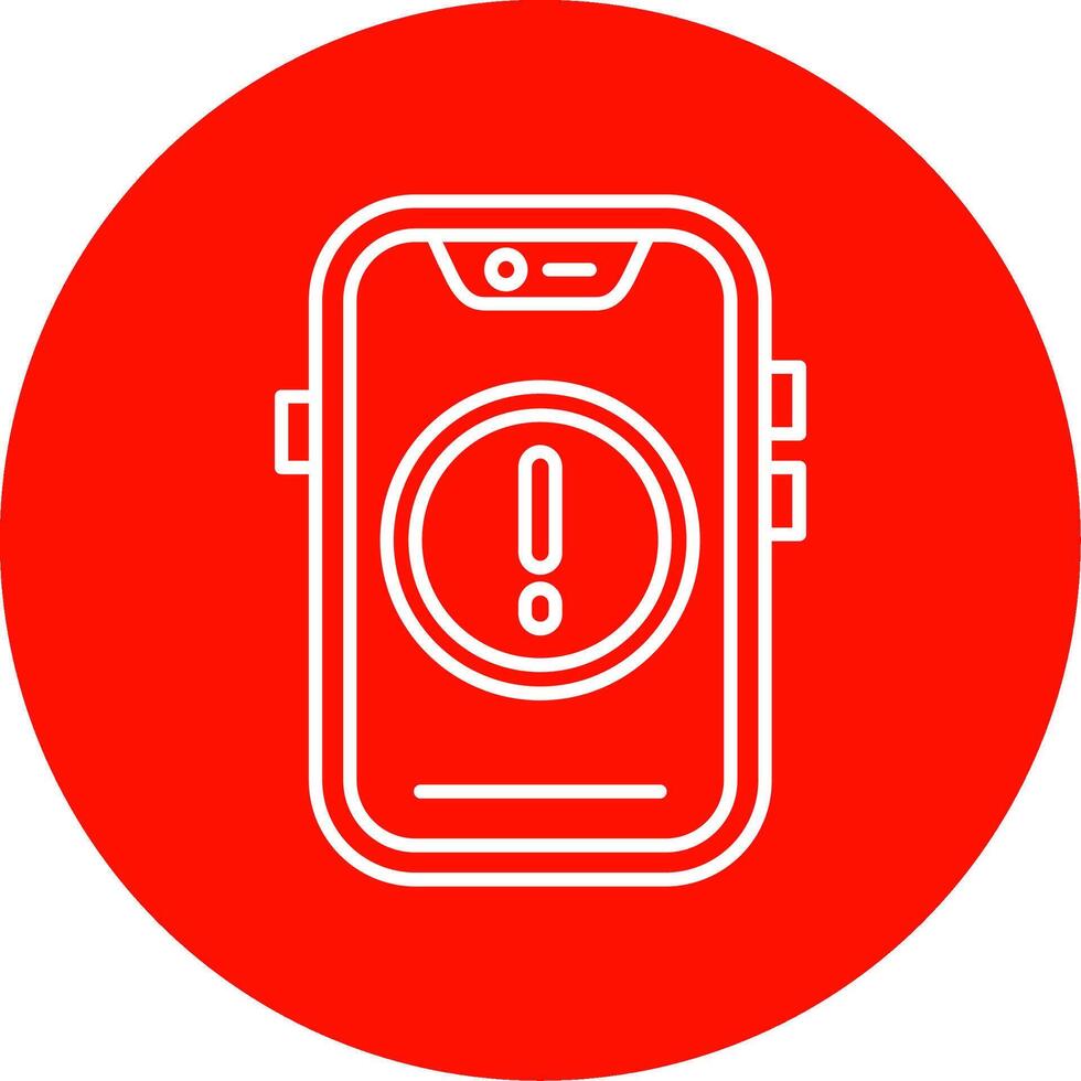 Error Linear Circle Multicolor Design Icon vector