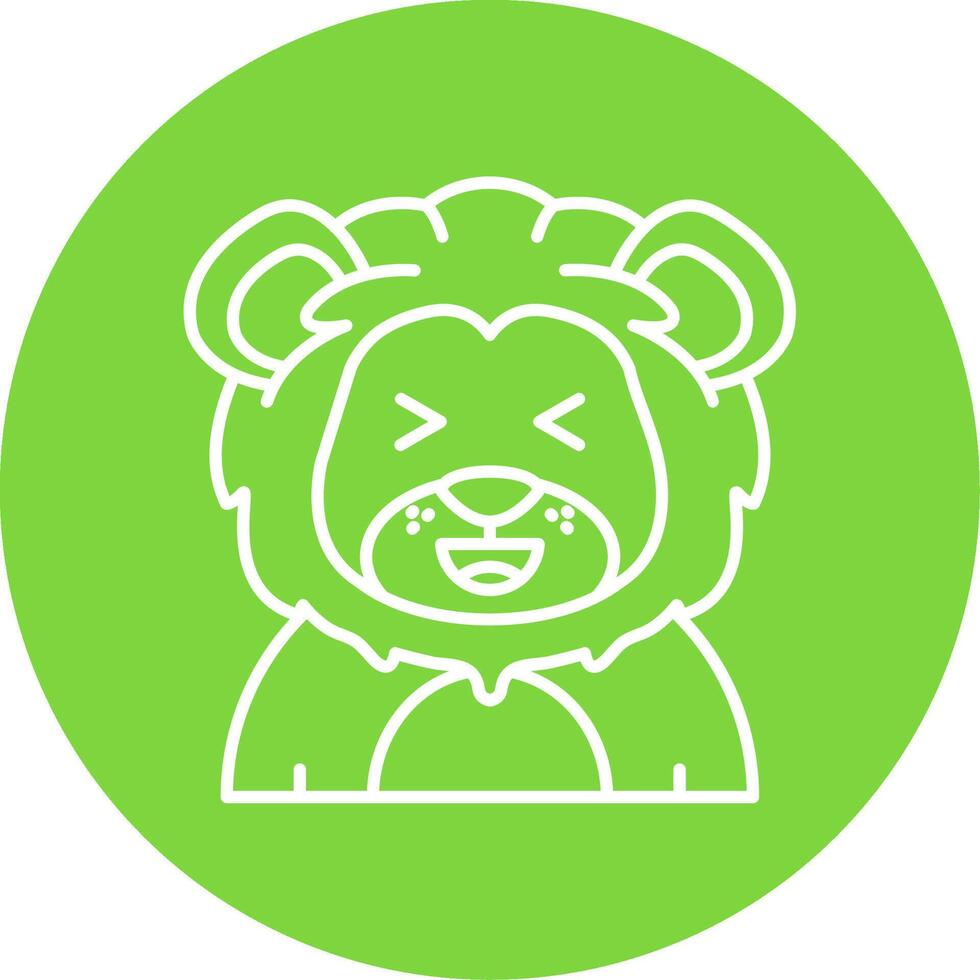 Laugh Linear Circle Multicolor Design Icon vector