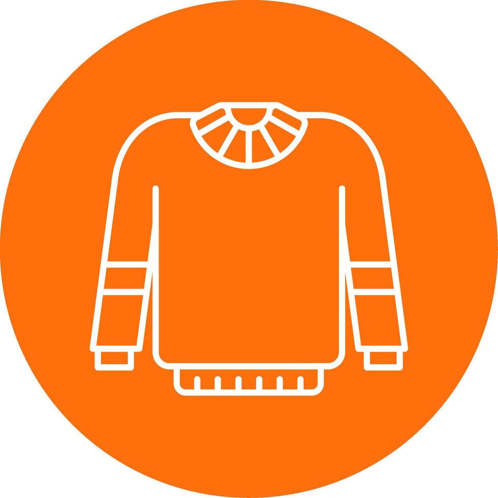Sweater Linear Circle Multicolor Design Icon vector