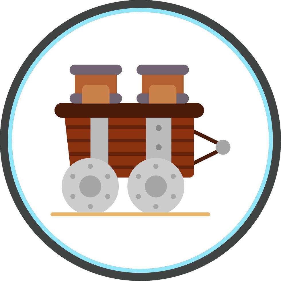 Cart Flat Circle Uni Icon vector