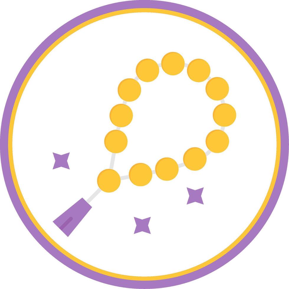 Beads Flat Circle Uni Icon vector