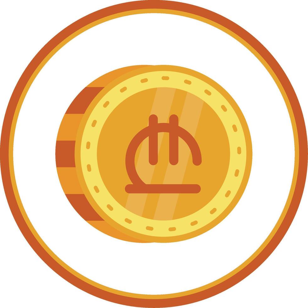 Lari Flat Circle Uni Icon vector