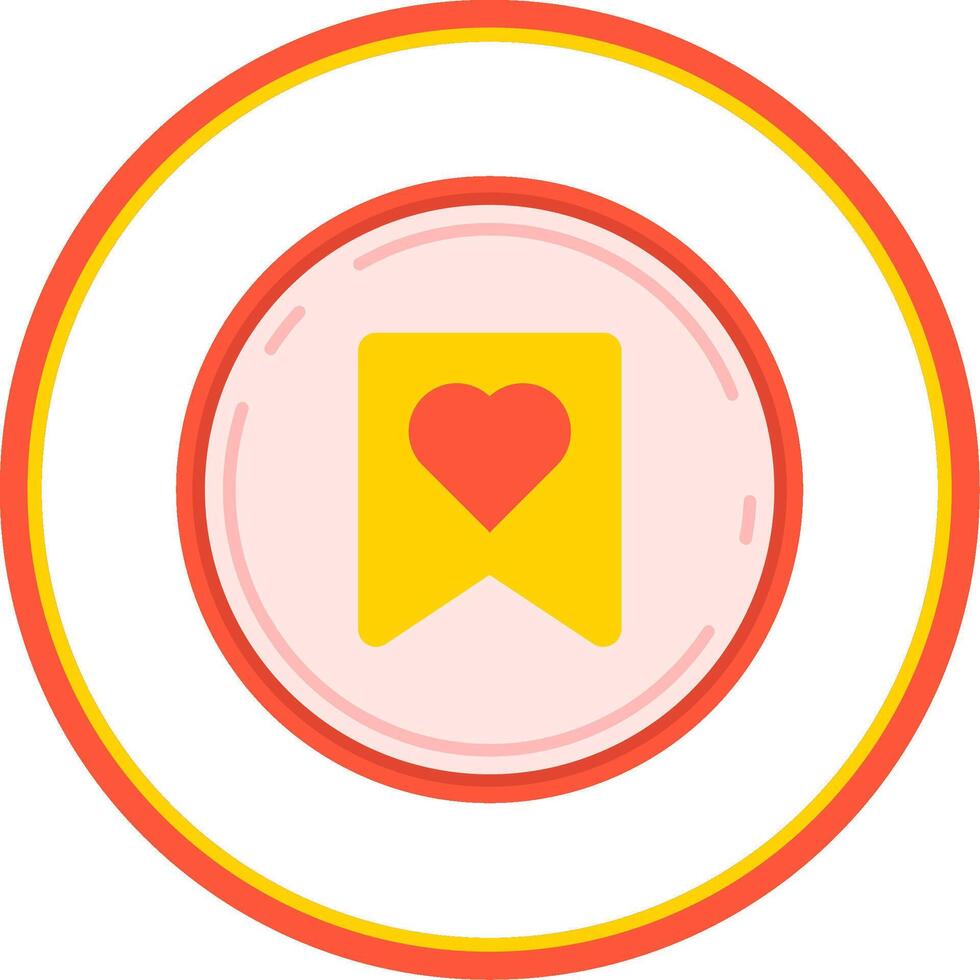 Favourite Flat Circle Uni Icon vector