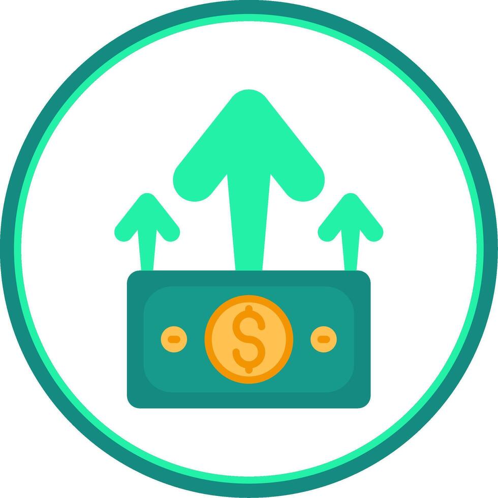 Increase Flat Circle Uni Icon vector