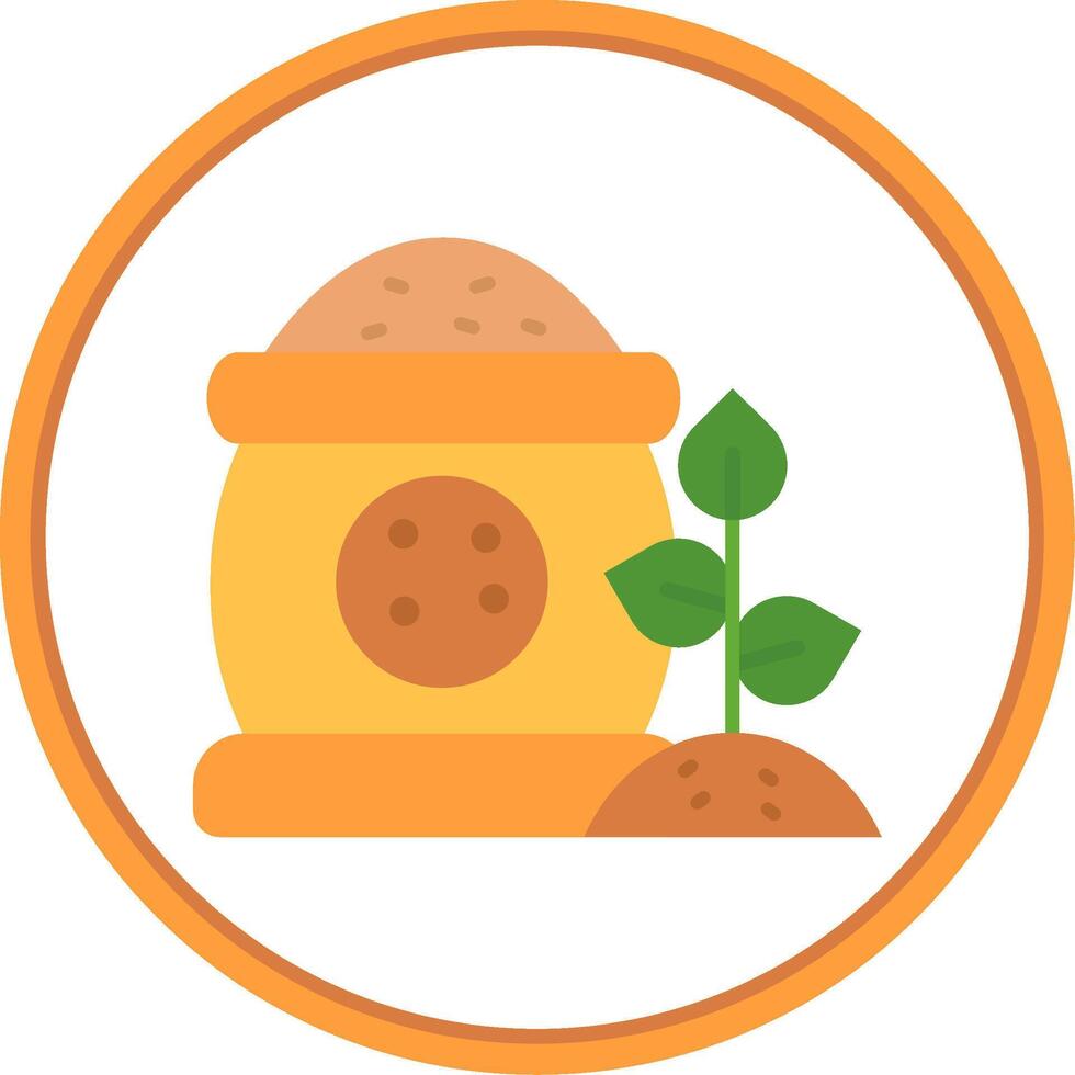 Fertilizer Flat Circle Uni Icon vector