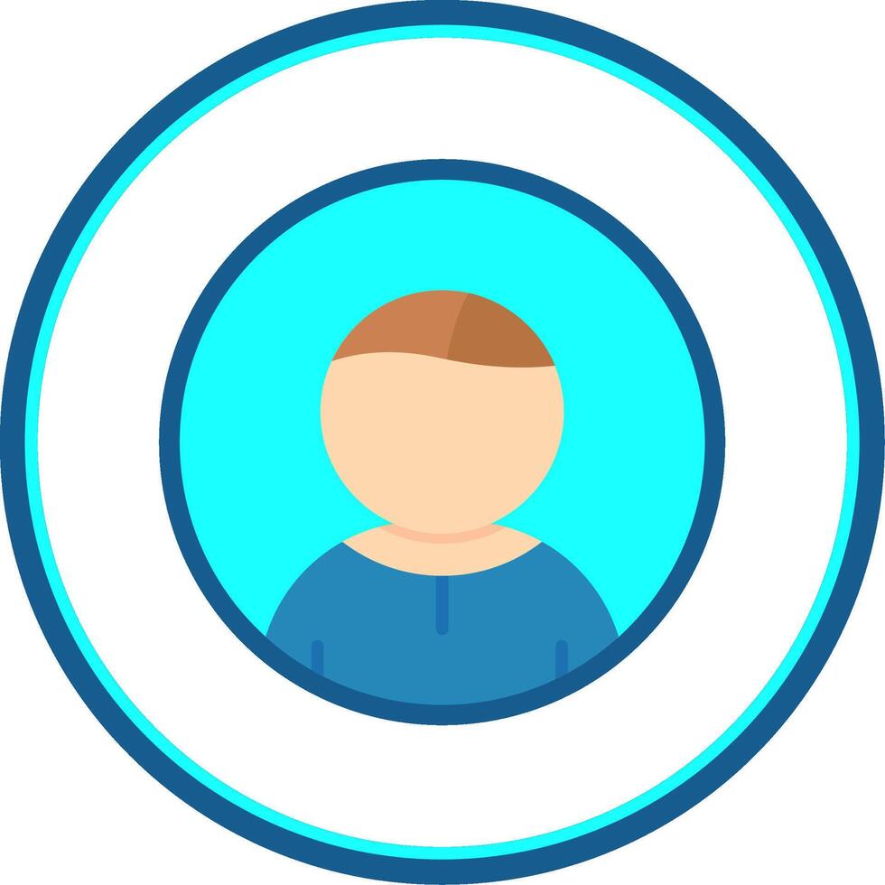 User Flat Circle Uni Icon vector