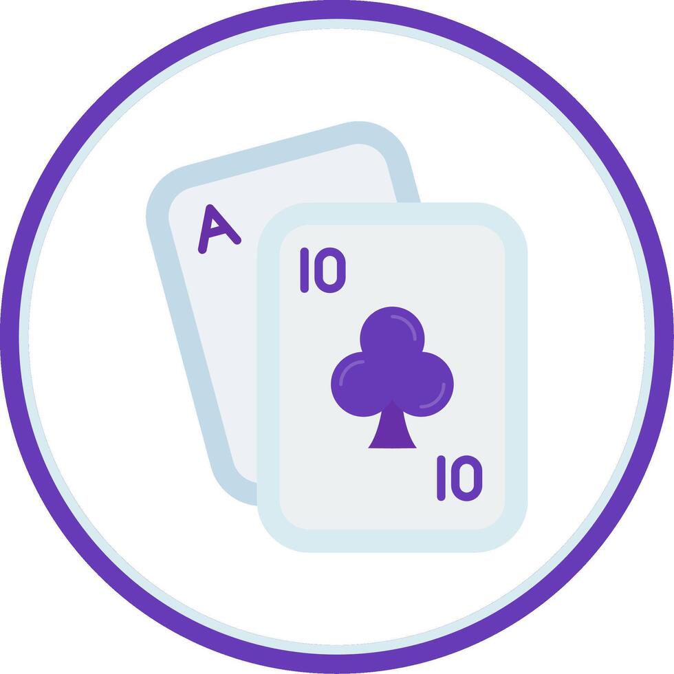 Poker Flat Circle Uni Icon vector