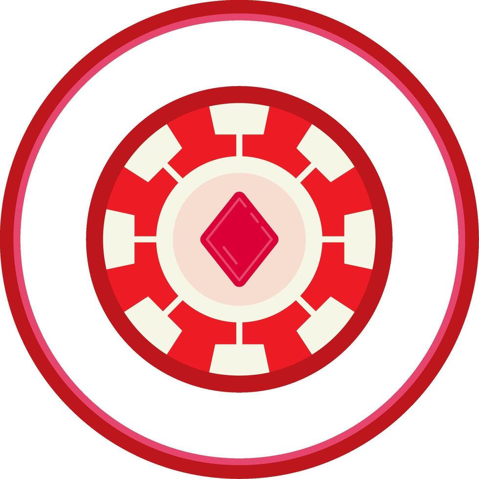 Chip Flat Circle Uni Icon vector