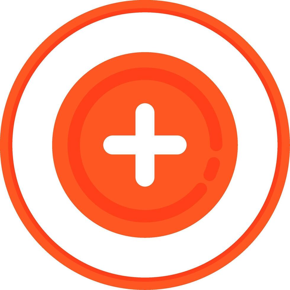 Add circle Flat Circle Uni Icon vector