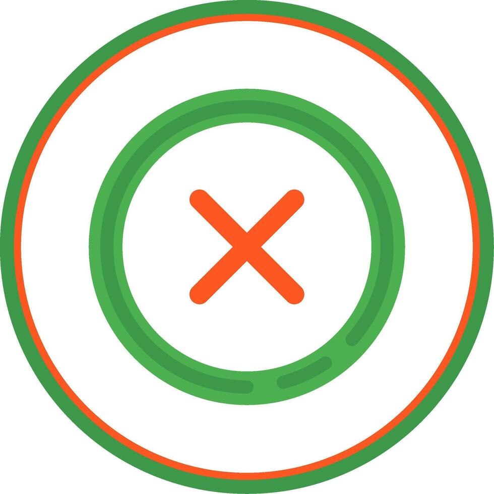 Delete 1 Flat Circle Uni Icon vector