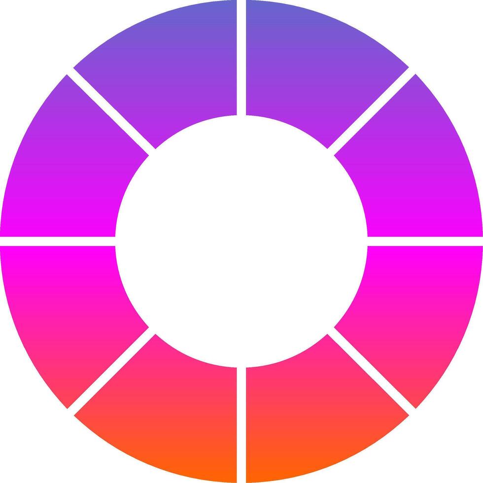 Color Wheel Glyph Gradient Icon vector