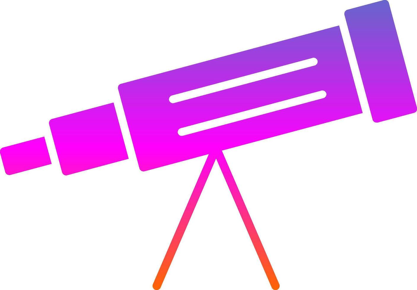 Telescope Glyph Gradient Icon vector