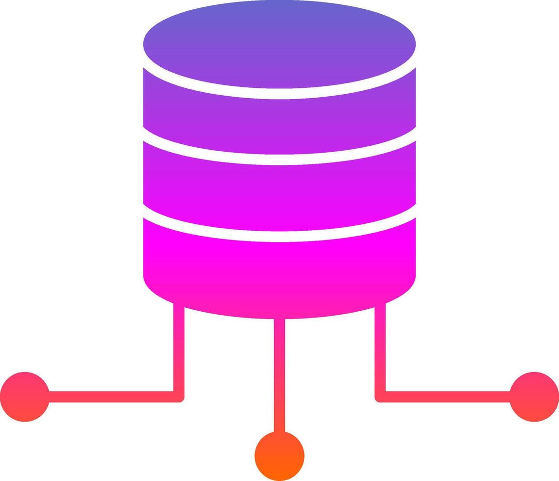 Data Connection Glyph Gradient Icon vector