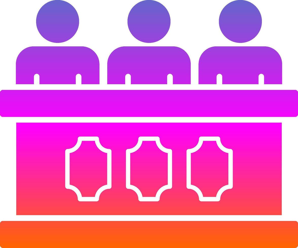 Panel of judges Glyph Gradient Icon vector