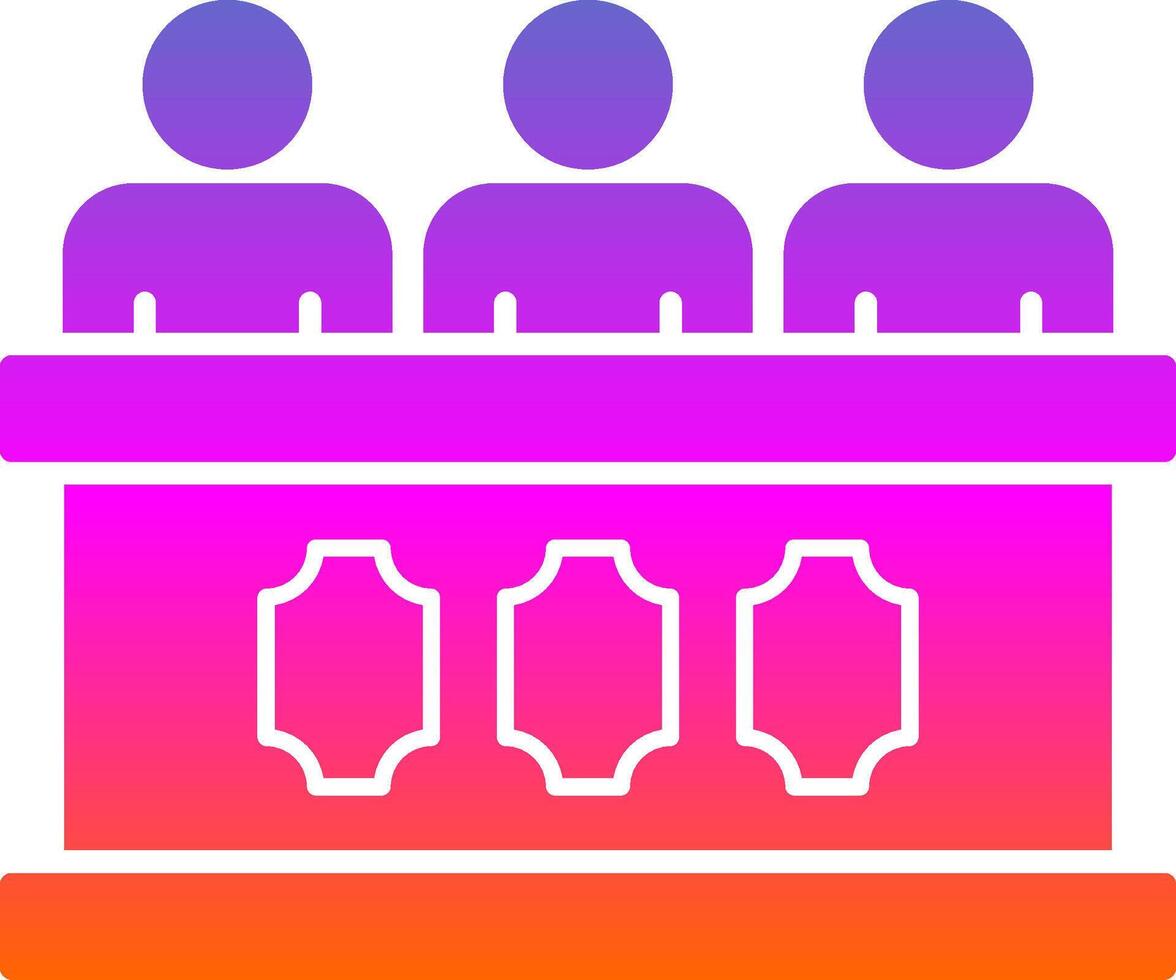 Panel of judges Glyph Gradient Icon vector