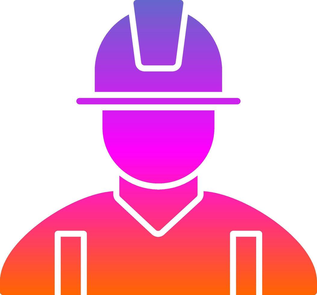 Engineer Glyph Gradient Icon vector