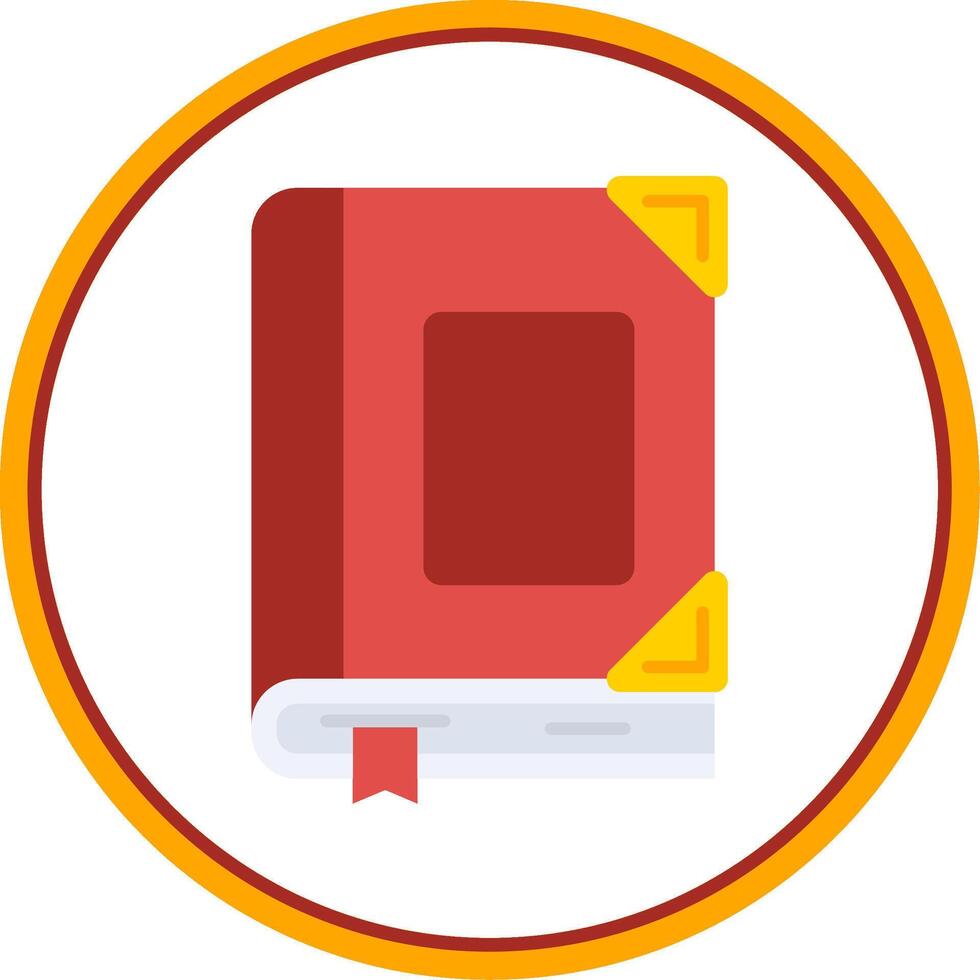 Book Flat Circle Uni Icon vector